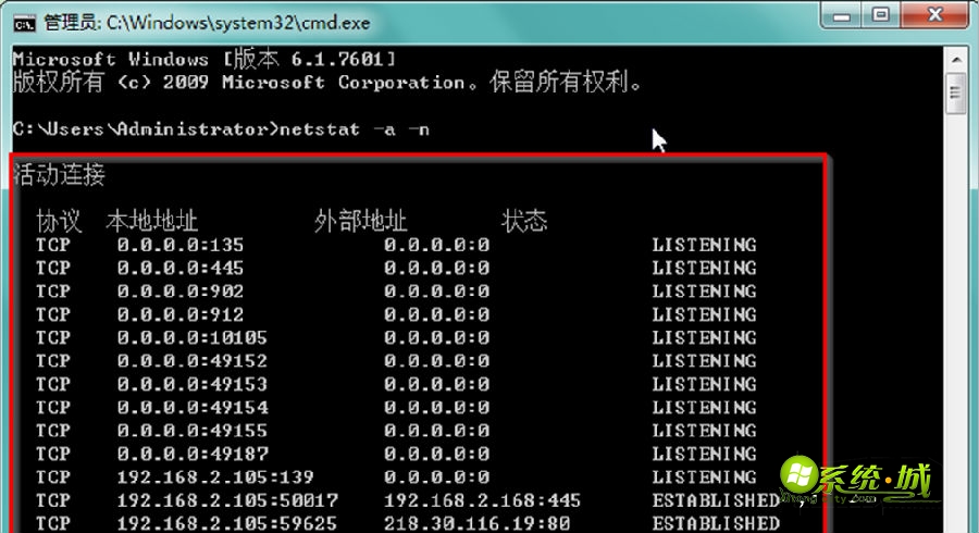 TCP连接和对应的端口号