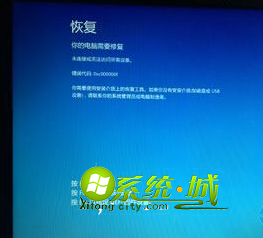 笔记本Win8.1系统提示0XC000000F导致恢复失败解决方法