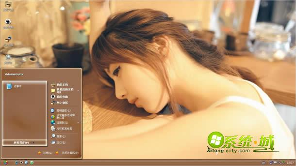 清纯美女xp桌面主题