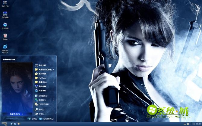 冷艳杀手xp电脑桌面主题