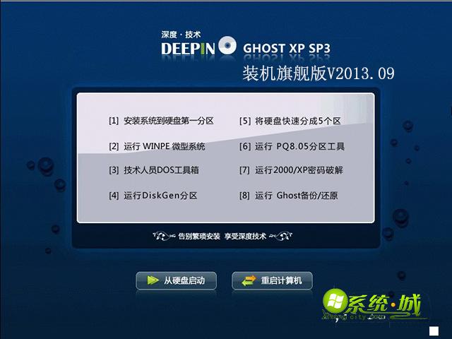 GHOST_XP_SP3_深度技术装机旗舰版V2013.09安装部署图