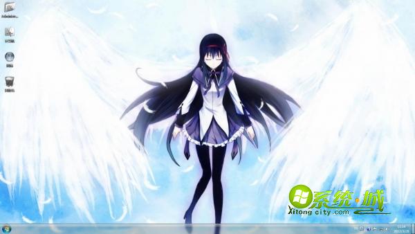 魔法少女小圆天使之翼win7高清桌面主题