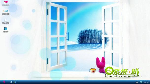 室外雪地景色主题xp主题