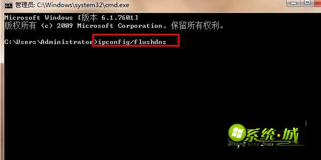 输入：ipconfig/flushdns,