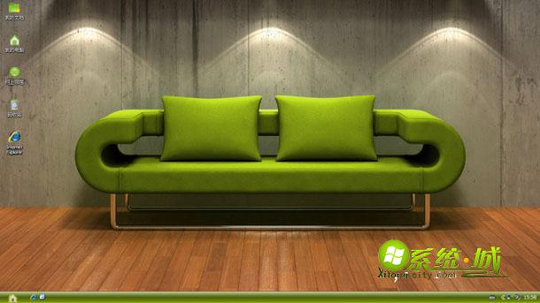 简约绿色家具xp系统桌面主题下载