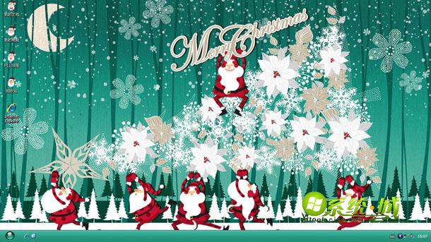 忙碌的圣诞老人圣诞XP系统电脑主题下载