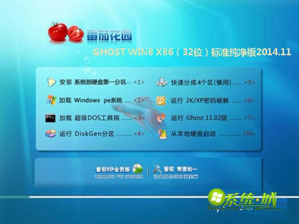 番茄花园GHOST WIN8 X86（32位）标准纯净版