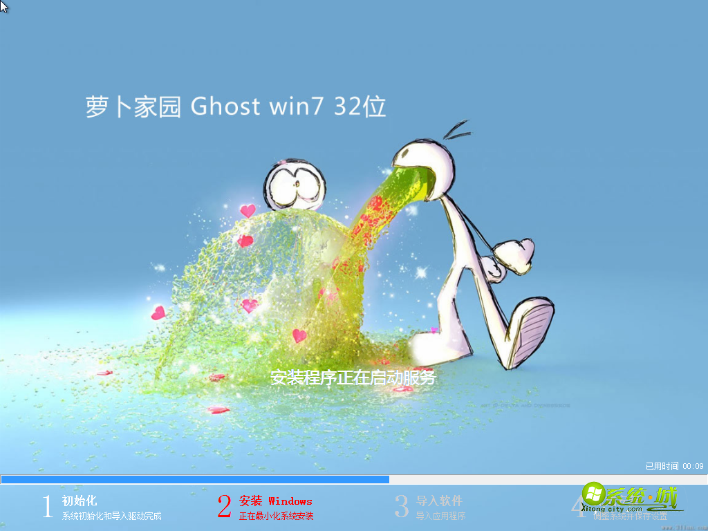 萝卜家园GHOST WIN7 X86（32位）安装系统