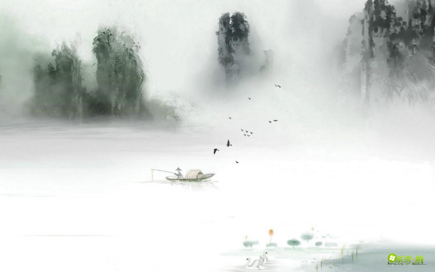 水墨山河xp系统主题