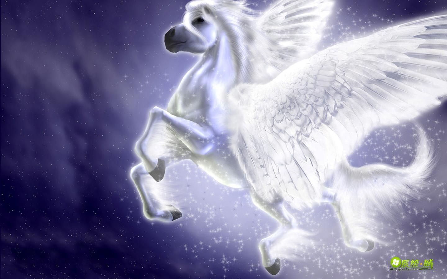 白色天马xp主题桌面