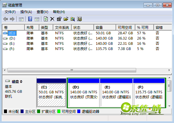 win7打开磁盘管理方法二 2 