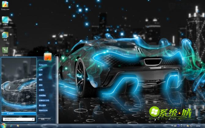 PS跑车win7电脑主题
