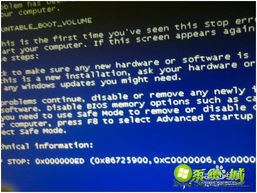 win7蓝屏代码ed如何解决_win7重启后蓝屏0x000000ed怎么办